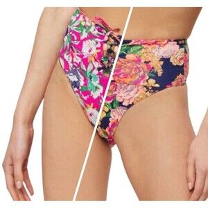 MAAJI Peony Applause Reversible High Waist Bikini Bottom Sz Medium New
